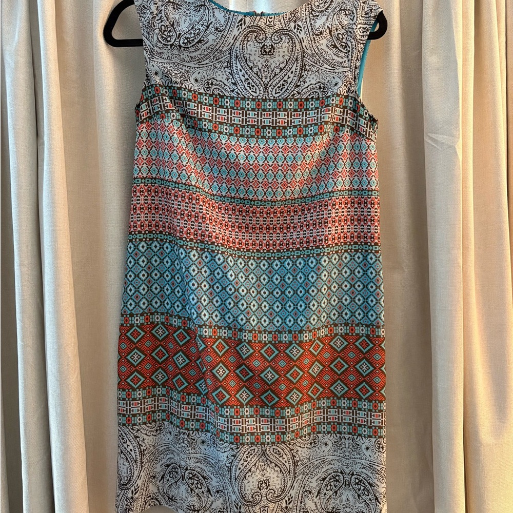 Multicolor Sleeveless Patterned Dress